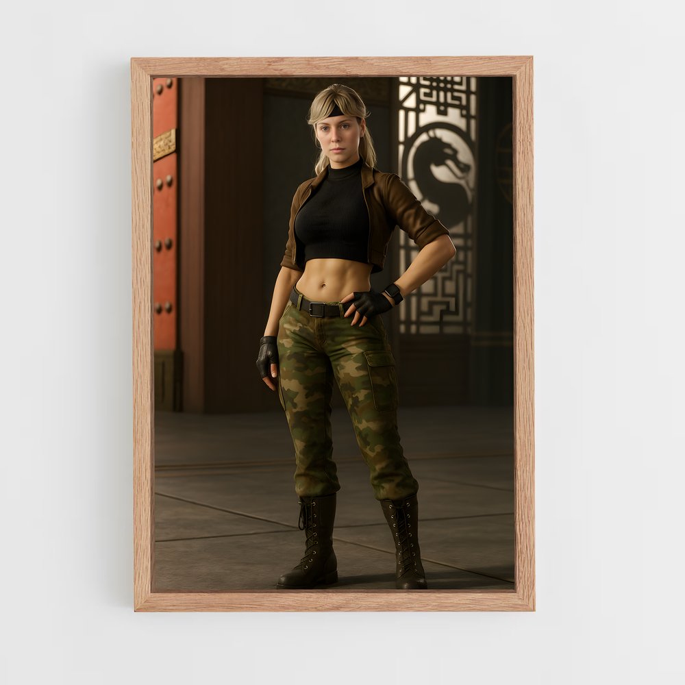 Poster Sonya blade camouflage – affiche Mortal kombat (vue 4)